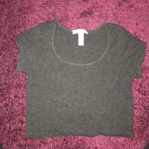 Grey Crop Top