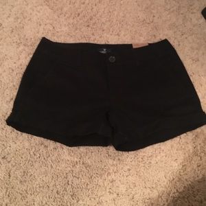 Black midi shorts