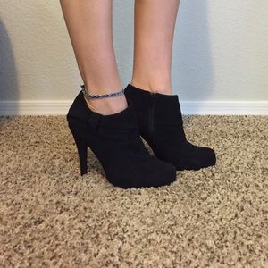 High heel black ankle boots!