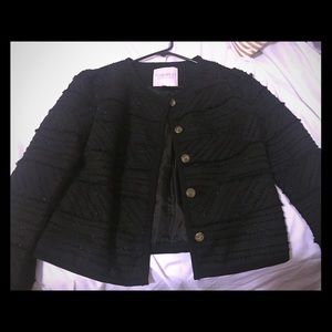 Elegant Black Blazer with Gold Buttons