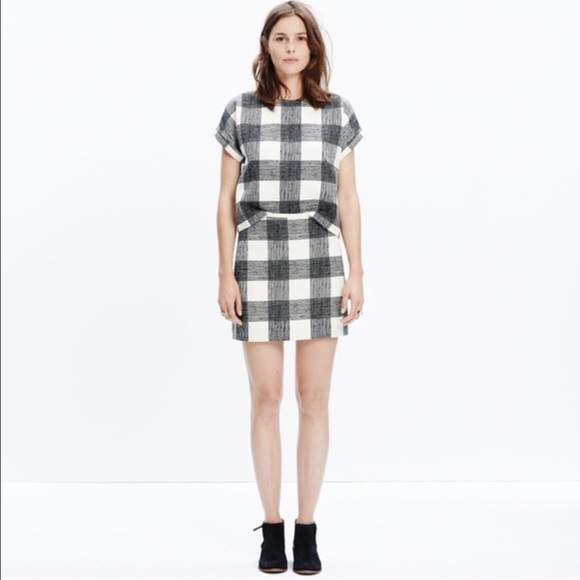 Madewell Dresses & Skirts - Madewell Ink Check Skirt