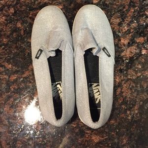 Silver sparkle Vans