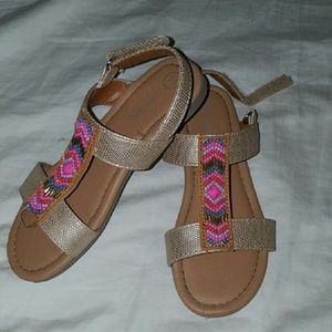 Beaded Gold Sandals