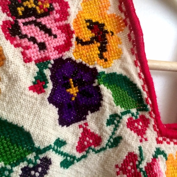 SOLD! Mexican Cross Stitch Blouse - Picture 2 of 3