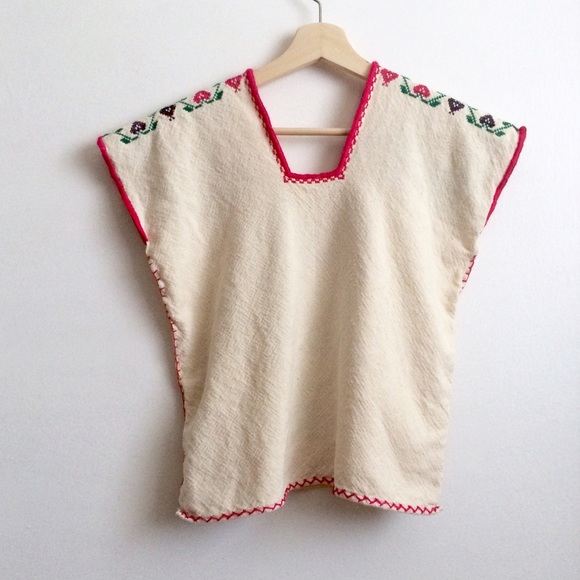 SOLD! Mexican Cross Stitch Blouse - Picture 3 of 3