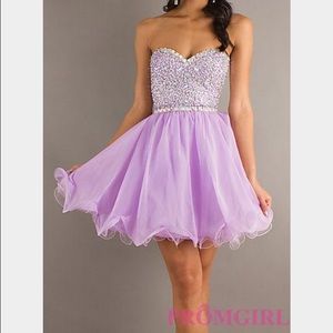 Short & Strapless Tulle & Chiffon Dress