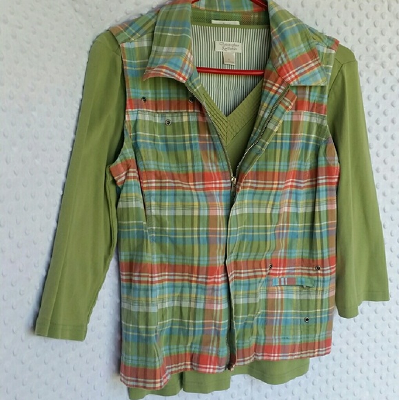 Christopher & Banks two piece, shirt and vest