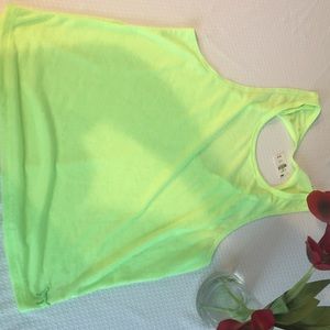 PINK Victoria's Secret Tops - Pink Victoria's Secret Green-Yellow Muscle Tee PINK Victoria's Secret Tops - Pink Victoria's Secret Green-Yellow Muscle Tee
