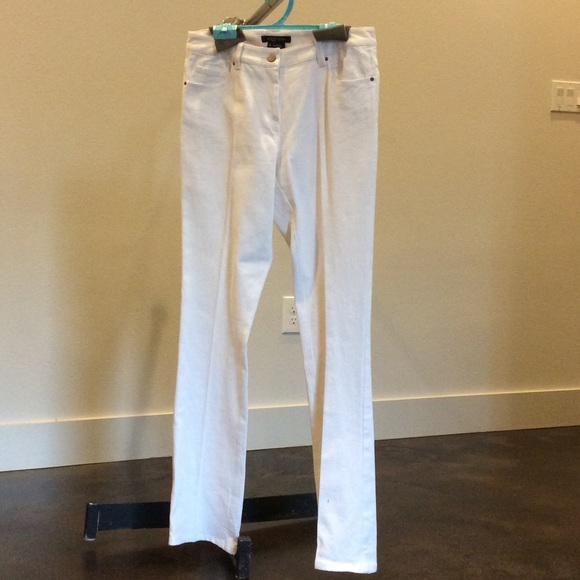 Etcetera white denim jeans -33" inseam straight