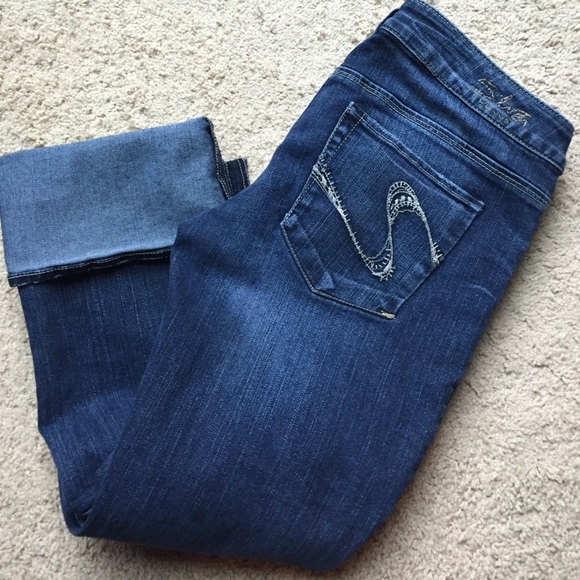 Silver Jeans Denim - Silver SANTORINI Capri | Size 29