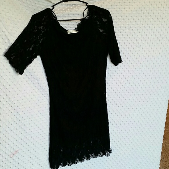 Never worn, Super sexy, black lace mini dress!