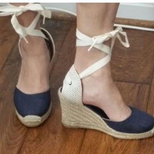 Soludos Wedge lace up espadrilles