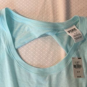 PINK Victoria's Secret Tops - Pink Victoria's Blue Open Back Tank Top PINK Victoria's Secret Tops - Pink Victoria's Blue Open Back Tank Top