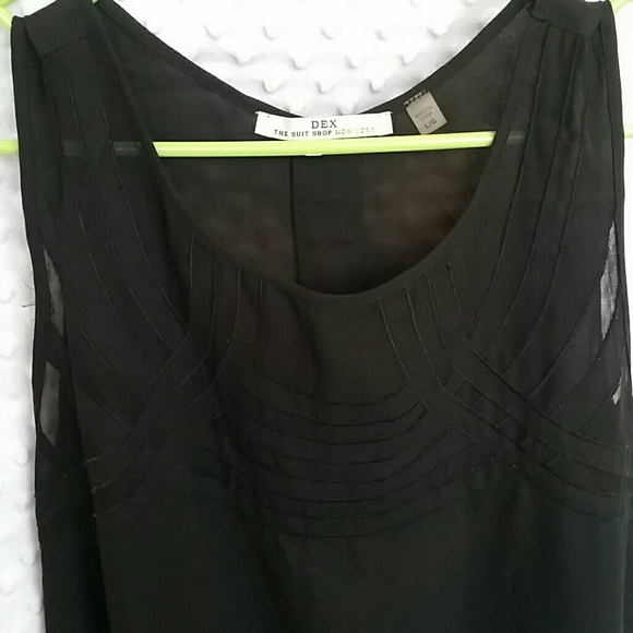 Worn once, Black sleeveless blouse