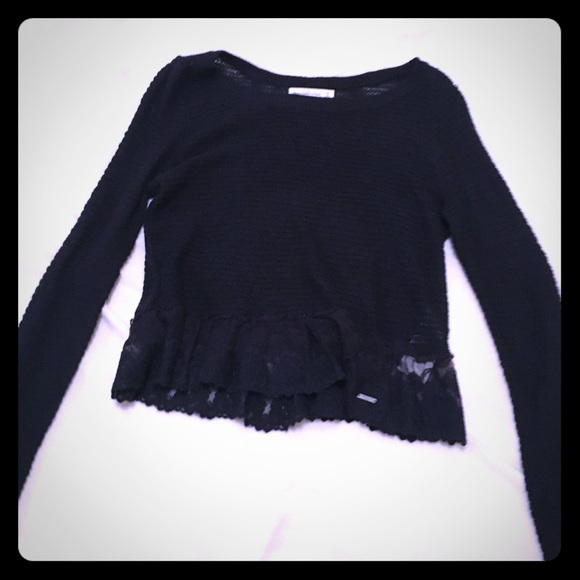 Abercrombie & Fitch Navy Knit Crop Top
