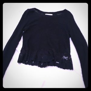 Abercrombie & Fitch Navy Knit Crop Top