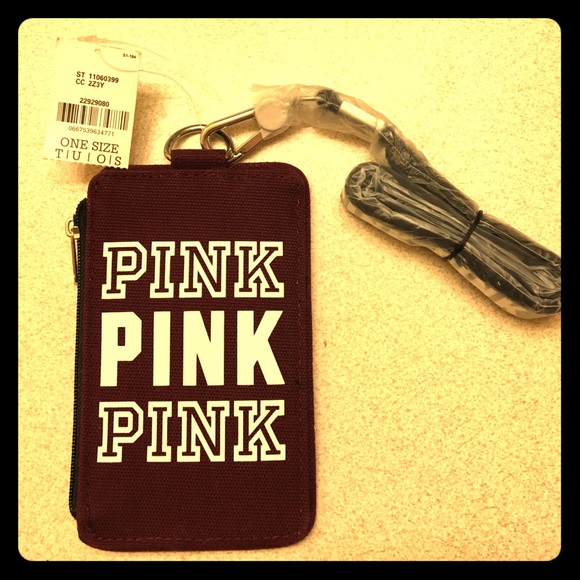 PINK Victoria's Secret Accessories - ON HOLD! NOT FOR SALE! Maroon VS Pink Lanyard.