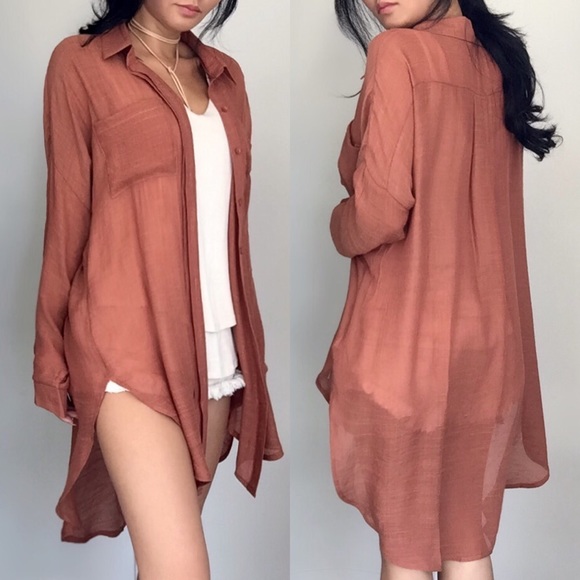 London Rust Button Up - Picture 2 of 4