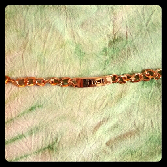 Fresh ID gold plated chain link bracelet