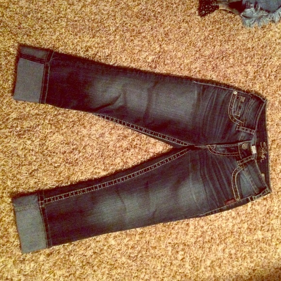 Silver Capri Jeans