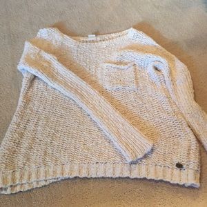 Long-Sleeve Pocket Knitted Sweatshirt