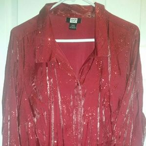 Red Blingy Blouse