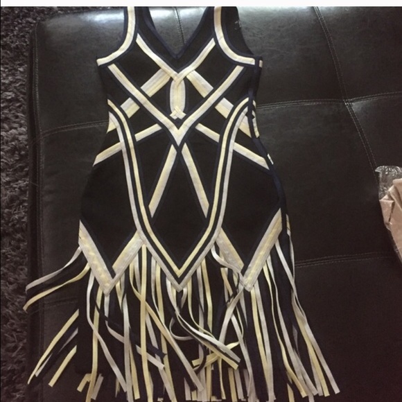 Herve Leger Dresses & Skirts - New Herve Leger inspired fringe bandage dress