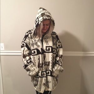 Alpaca Aztec hoodie
