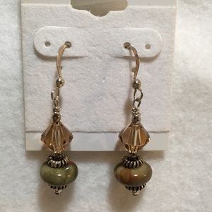 SWAROVSKI CRYSTAL AND STERLING SILVER EARRINGS