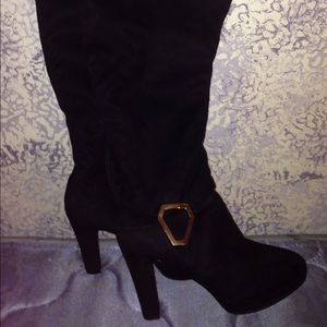 Knee High Black High Heel Boots
