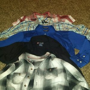 FIVE boys size 8 (s) shirts