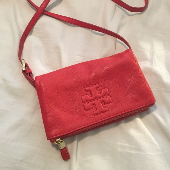 Tory Burch red leather crossbody