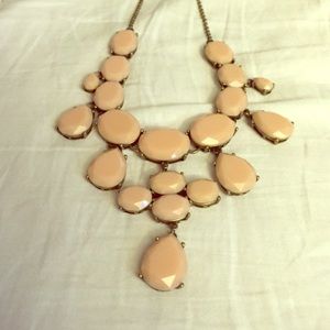 J.Crew pink/nude chandelier necklace