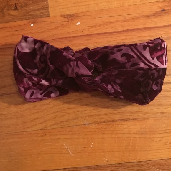 Anthropologie Purple Velvet Turban