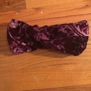 Anthropologie Purple Velvet Turban