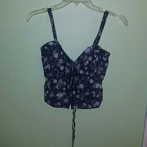 Crop bustier top
