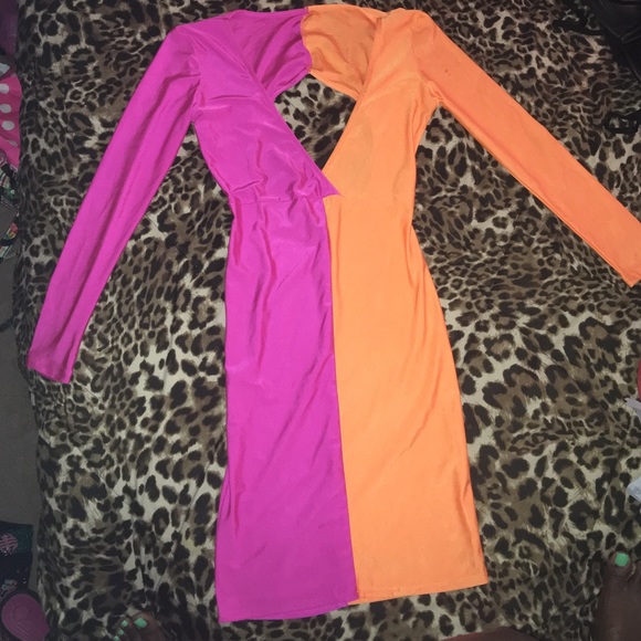 Two-Tone Bodycon Dress