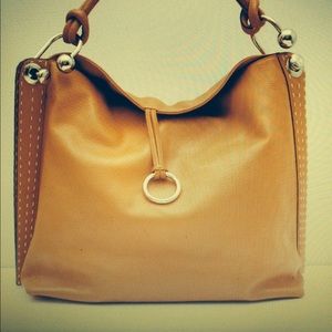 Used bcbg max Zaria leather tote bag medium