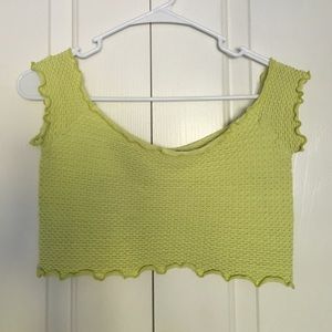 Free People Smocked Crop Top