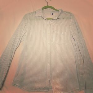 Blue & White Striped Nordstrom Button Down