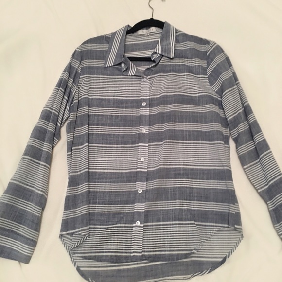 Blue & White Button Down