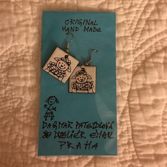 Handmade earrings from Prague