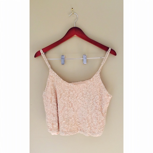 Nude Lace Crop Top