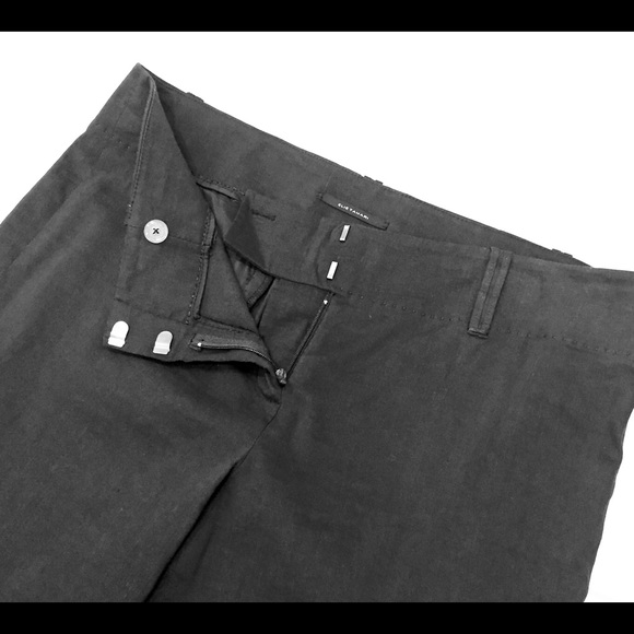 ELIE TAHARI Cropped Navy Blue Linen Pants - Picture 3 of 4