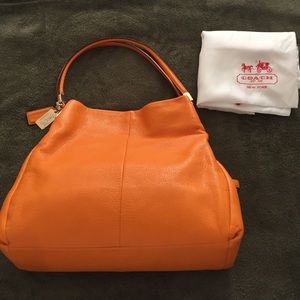 Coach Phoebie bag in Yellow Orange color