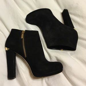 Michael Kors black suede booties size 6.5