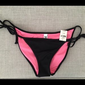 Victoria's Secret Pink black bikini bottoms NWT
