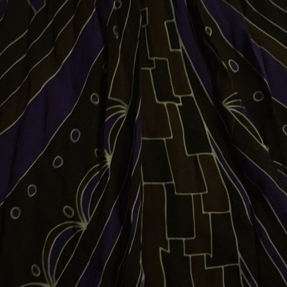 New Sue Wong Brown & Purple Silk BOHO Dress