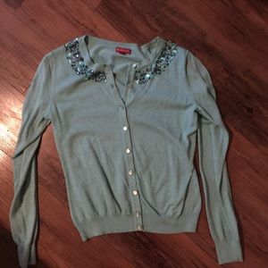 Light blue bedazzled sweater