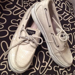 Sperry Top Sider covered in sequences